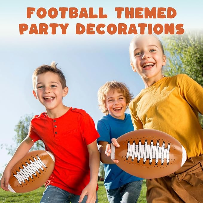 Shindel Inflatable Beach Balls, 16 Inch Large Blow Up Footballs Pool Toys for Party Supplies Decorations for Kids Birthday Summer Beach Water Games