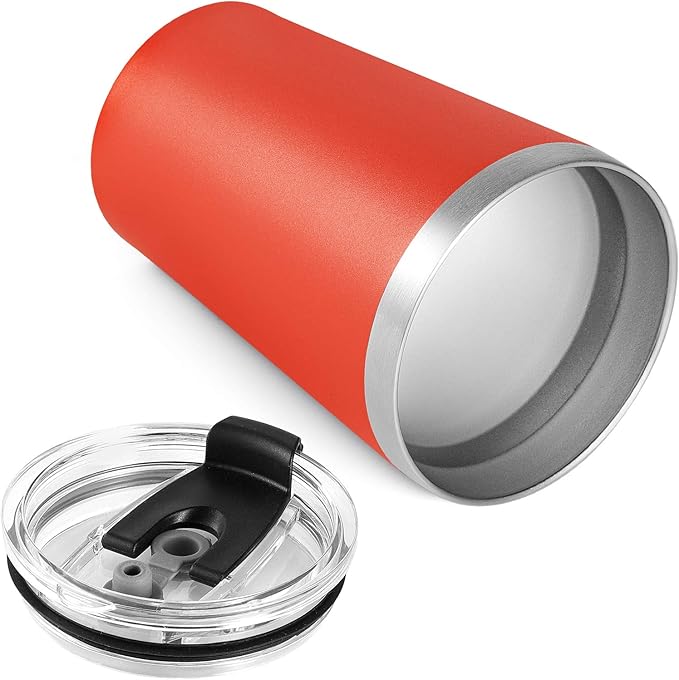 VEGOND 12oz Tumbler Stainless Steel Tumbler bulk Vacuum Insulated Double Wall Travel Tumbler with Lid and Straw Reusable Tumbler, Brick Red 6 Pack