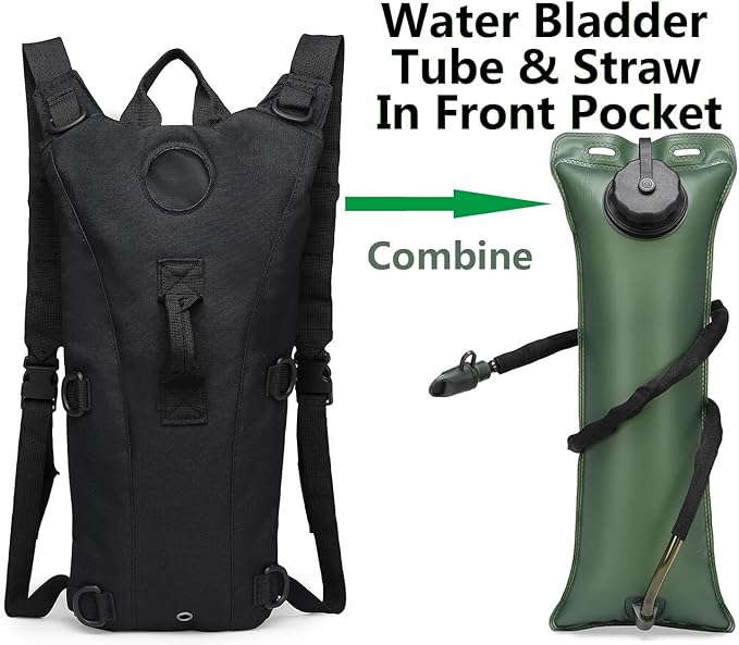 ATBP Tactical Water Hydration Pack Military 3L Water Bladder Carrier Backpack Leakproof for Running Jogging Cycling Hiking