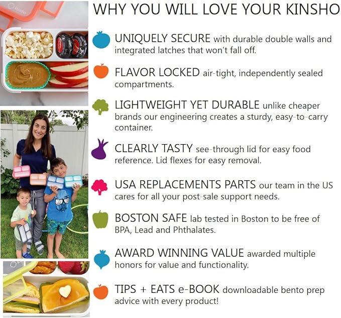 Bento-Box insulated Lunch Bag and Ice Pack Set. Lunch Boxes Snack Containers Kids Boys Girls Adults. 6 Compartments, Leakproof Portion Boxes Insulated Bags for School Lunches, BPA Free (Blue + Navy)