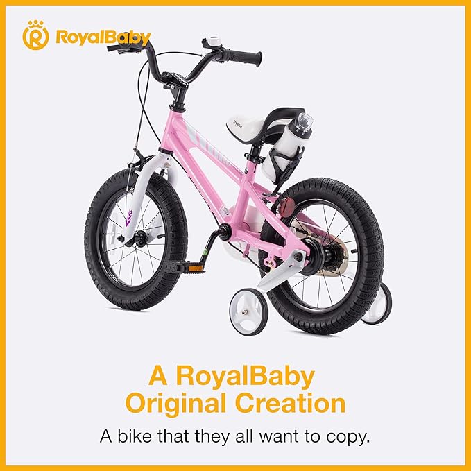 RoyalBaby Kids Bike EZ Balance to Pedal Dual Handbrake Toddlers Boys Girls Bicycle 12-20 Inch for Age 3-10 Years