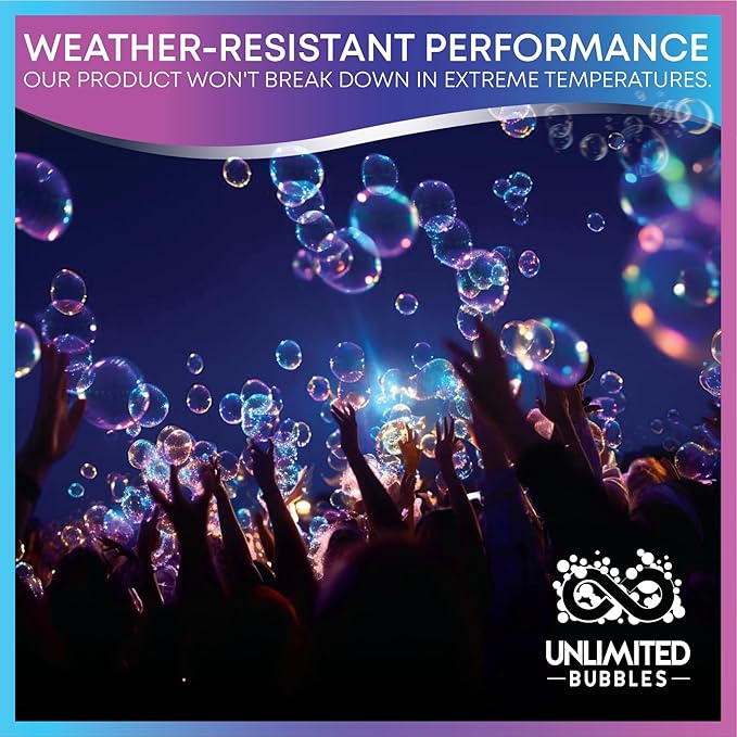 Bubble Solution Mix: Makes up to 30 gallons of Bubble Liquid for Continuous Bubble Entertainment.