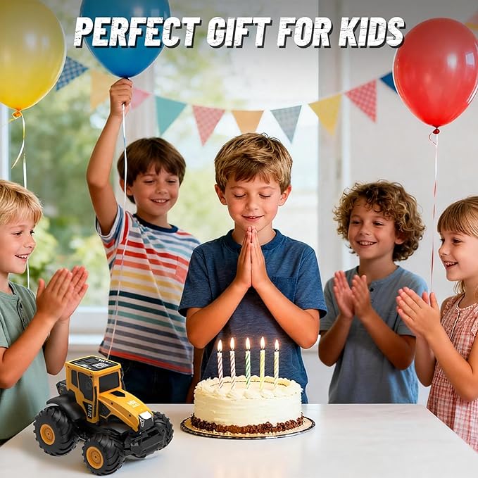 Remote Control Tractor Toy - 1:14 Amphibious RC Monster Truck Toys for Kids, 2.4 GHz 4WD All Terrain Off-Road Farm Vehicle, Perfect Birthday for Boys and Girls