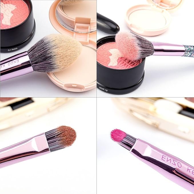 Glitter Makeup Brushes Set with Case, Vegan Makeup Brush Set Professional, Colorful Cosmetic Brushes Makeup Set, Make up Brush Vegan, Make up Brushes Set Professional, Makeup Brush Set Vegan
