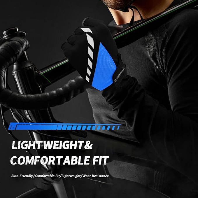 Cycling Gloves,Gel Padded Bike Gloves for Men Cycling,Anti-Slip & Shock-Absorbing Lightweight & Breathable Design Road Bicycle Half Finger for Women