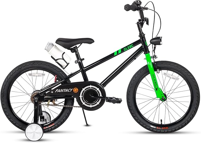 Glerc Fantacy Kids Bike, 12-20 Inch Children Bicycle for 2-13 Years Old Boys Girls, Kids Bicycle with Water Bottle Holder & Headlight & Training Wheels, Multiple Colors