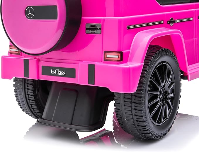 Best Ride On Cars Kids Outdoor Stroller Mercedes G-Wagon Push Car with Working Lights, Horn, and Music for Ages 1 to 3 years, Pink