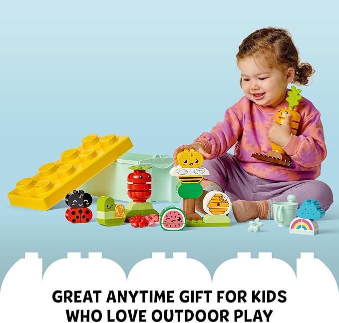 LEGO DUPLO My First Organic Garden Brick Box Building Toys - Stacking Blocks for Toddlers, Girls & Boys, Ages 1.5+ - Sensory Learning & Educational Toys for Fine Motor Skills - 10984