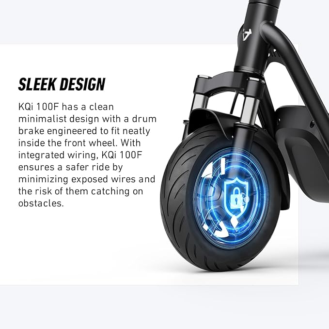 NIU K100F/K300X Electric Scooter Adults - 600W-900W Peak Power, 18-41 Max Range, Top 17.4-23.6 MPH, Portable E Scooter w/Suspension for Commute, Sup. Turn Signal, Folding Handlebars(Only K100F)