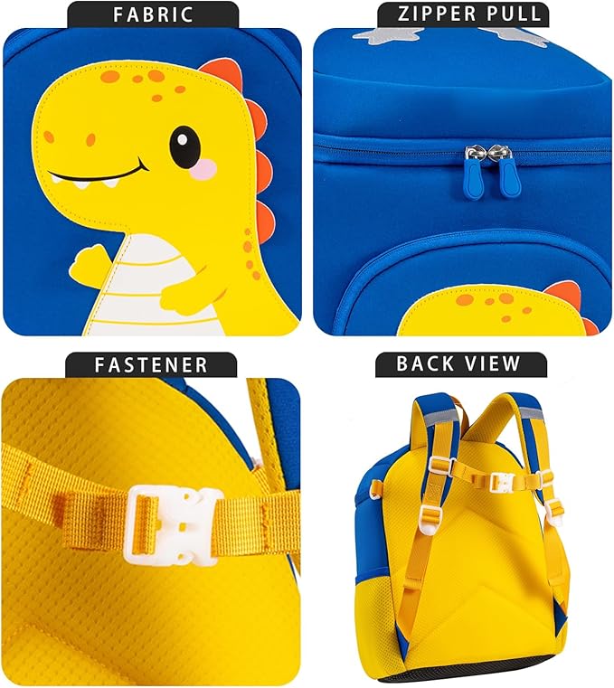 kids schoolbag with diving fabric and breathable pads - lightweight reflective backpack for boys and girls (blue, Large)