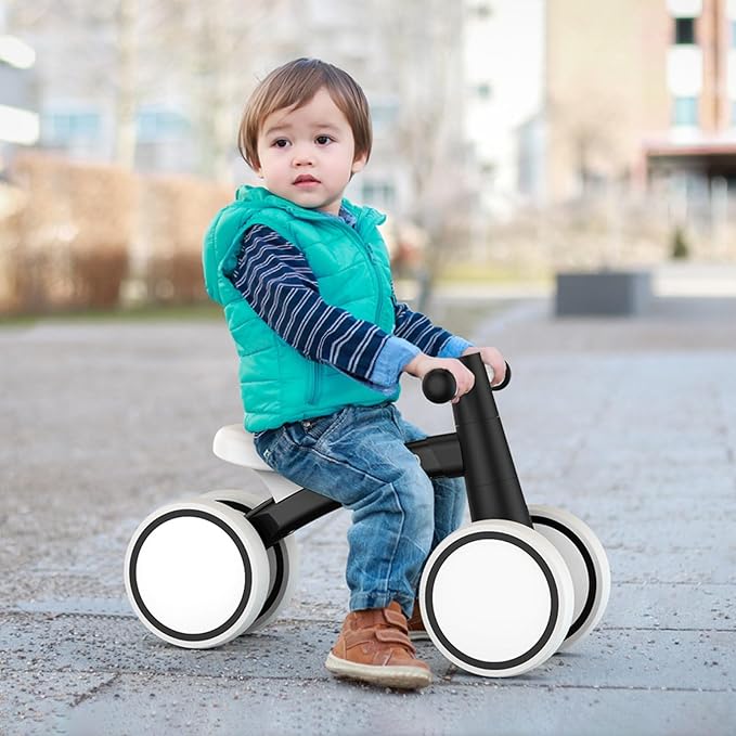 SEREED Baby Balance Bike for 1 Year Old Boys Girls 12-24 Month Toddler Balance Bike, 4 Wheels Toddler First Bike, First Birthday Gifts