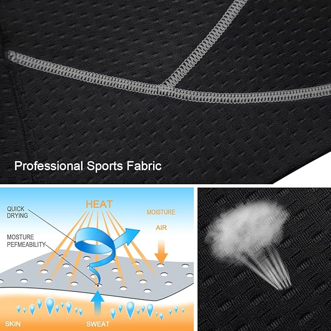 Souke Sports Men's Cycling Underwear Shorts 4D Padded Bike Bicycle MTB Liner Shorts with Anti-Slip Leg Grips