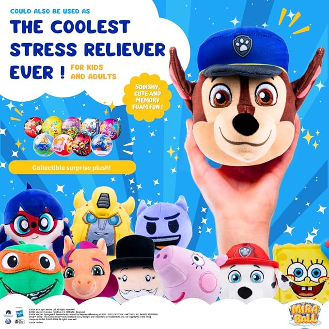 PAW Patrol Plush, Blind Box Surprise Plushies - Mighty Pups Toys, Cute Stuffed Animal - Great for Gifts & Party Favors, Aged 3+ (2-Pack)