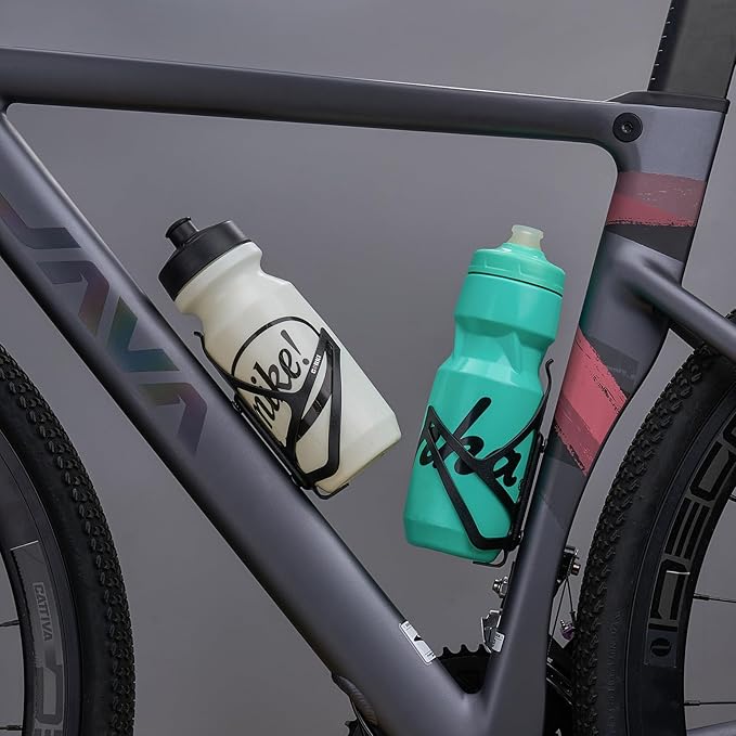 Corki Cycles Bike Water Bottle Holder Aluminum Alloy, Universal Bike Water Bottle Cage for Road, Mountain and Gravel Bikes - 2 Pack - Black
