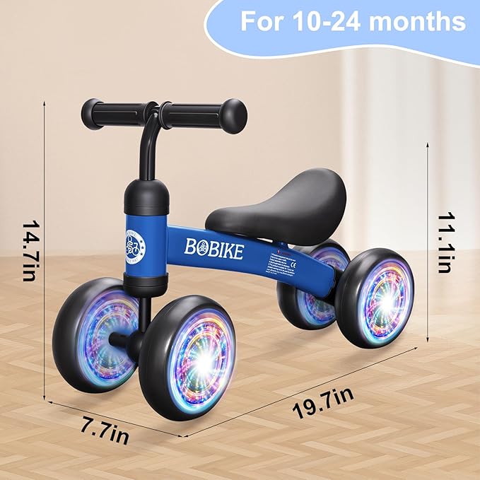 Baby Balance Bike Toys for 12-36 Months Kids Toy Boy and Girls Gifts Toddler Best First Birthday Gift Children Walker No Pedal Infant 4 Wheels Bicycle