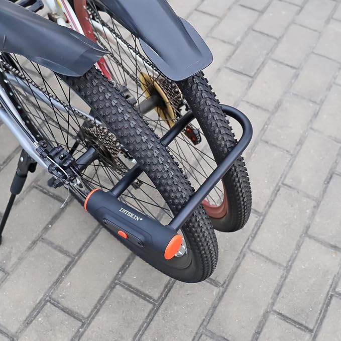 Heavy Duty U Lock - 16mm Bicycle Lock with 3 Keys for Road & Mountain Bikes