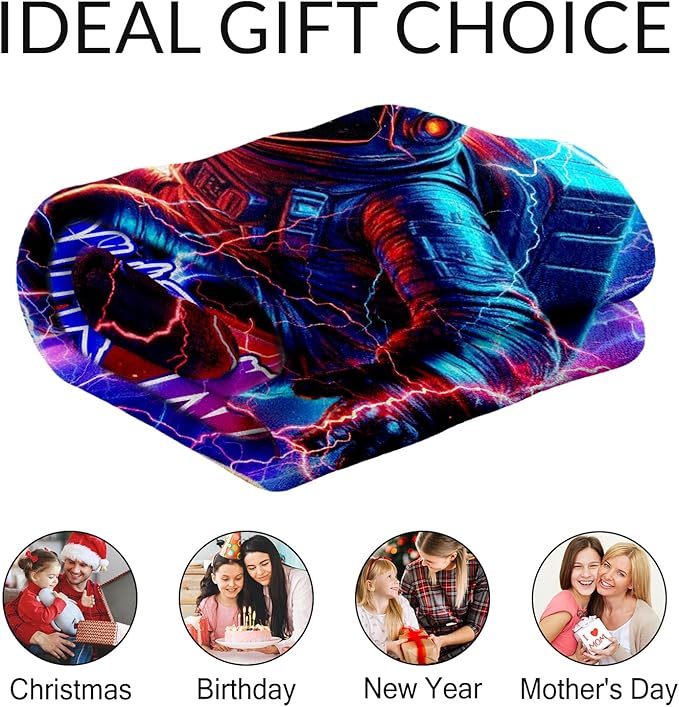 Personalized Boys Throw Blanket Gifts Planet Blankets for Kids 3-5, Toddler - Cozy Fuzzy Flannel Throws for Couch, Sofa & Travel