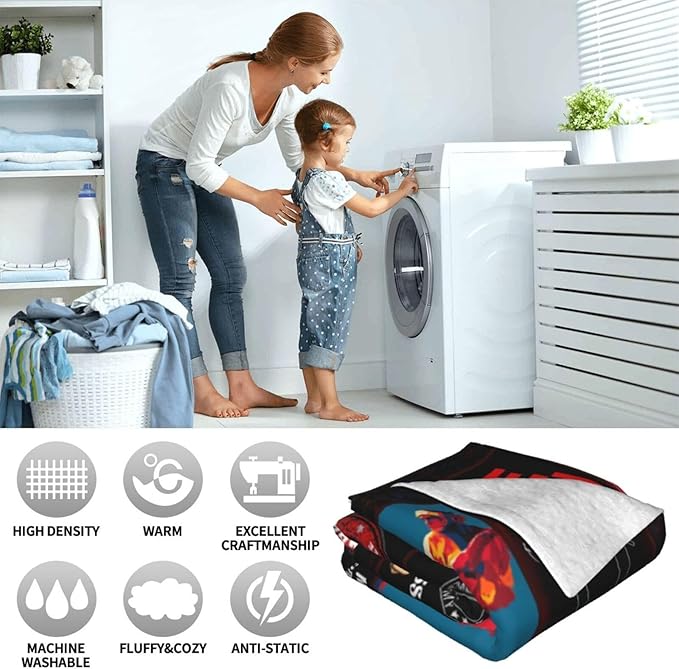 Taekwondo Blanket for Mens, Taekwondo Korea Fleece Blanket Gifts for Boys Girls, Warm Cozy Soft Flannel Stuff for Bed Sofa Couch 80" x 60"