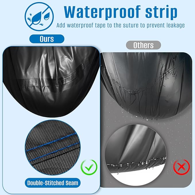 SIRUITON Adult Electric Tricycle Cover for Transport 26-29 inch 3 Wheel Bicycle Covers Heavy Duty 420D Oxford Strong UV Protection & Windproof, Waterproof Trike Bike Covers