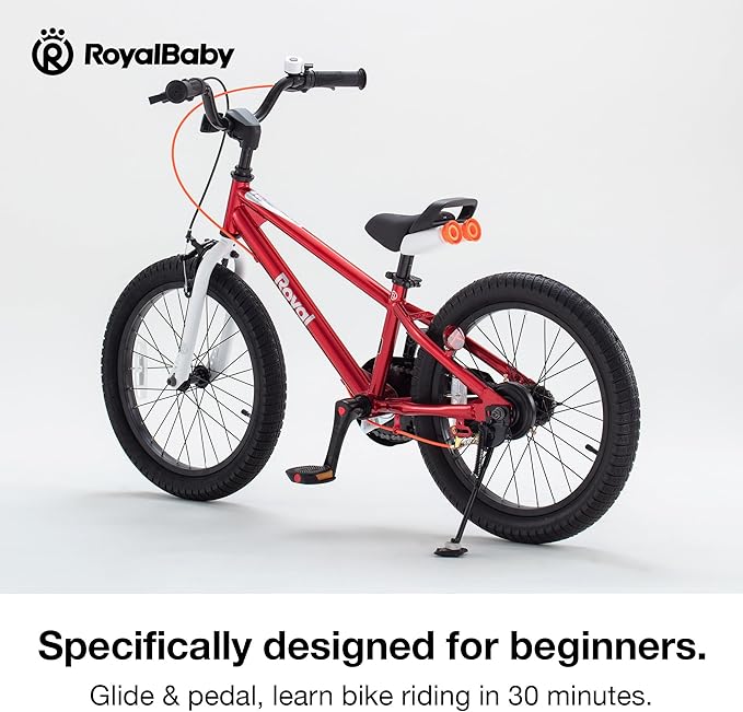 RoyalBaby Kids Bike EZ Balance to Pedal Dual Handbrake Toddlers Boys Girls Bicycle 12-20 Inch for Age 3-10 Years