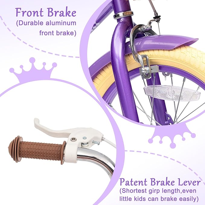 XJD Girls Bike for Toddlers and Kids Ages 2-12 Years Old,12 14 16 Inch Kids Bike with Training Wheels & Basket