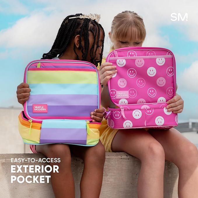 Simple Modern Sesame Street Kids Lunch Box for School | Reusable Insulated Lunch Bag for Toddler, Girl, and Boy | Exterior & Interior Pockets | Hadley Collection | Sesame Street Pals