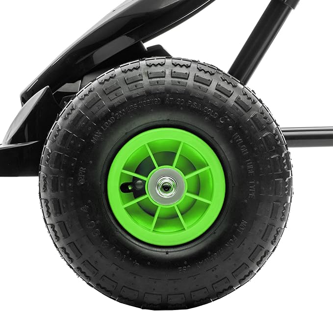 Aosom Kids Pedal Go Kart Ride-on Toy with Ergonomic Comfort, Pedal Car with Tough, Wear-Resistant Tread, Go Cart Kids Car for Boys & Girls with Suspension System, Safety Hand Brake, Ages 5-12, Green