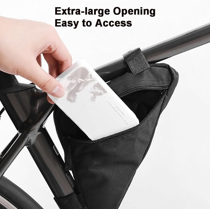 COTOUXKER Bike Frame Bag, Mountain Bike Bag for Road and Mountain Bikes Lightweight Cycling Storage Bags (Small black)