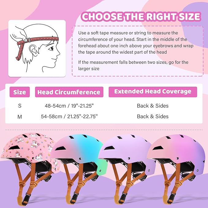 Kids Bike Helmet Ages 3-5-8-14, CPSC ASTM CPSIA Certified Toddler Helmet