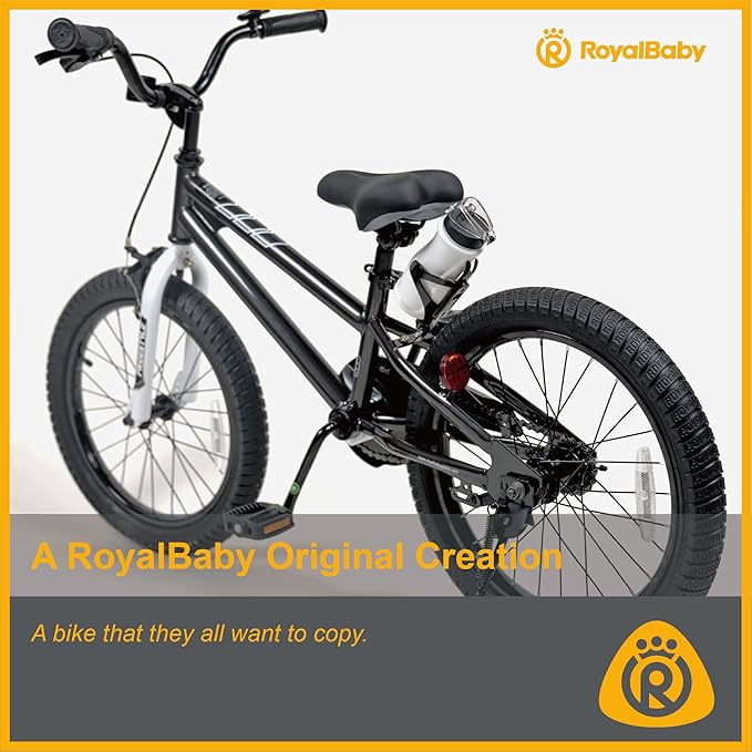 RoyalBaby Kids Bike EZ Freestyle Training Free Balance to Pedal Easy Learning Bicycle, 12-18 Inch for Toddlers to Big Kids