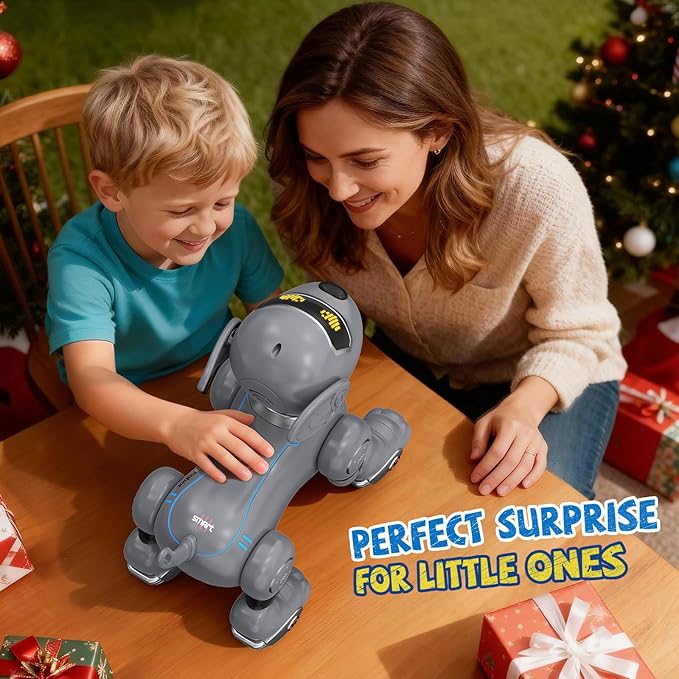 anysun Robot Dog for Kids, Remote Control Dog with Voice and Touch Interaction, Followable Programmable Dog Robot, Singing, Dancing, Talking, Smart Stunt Robot Dog Toy Gift for Boys Girls