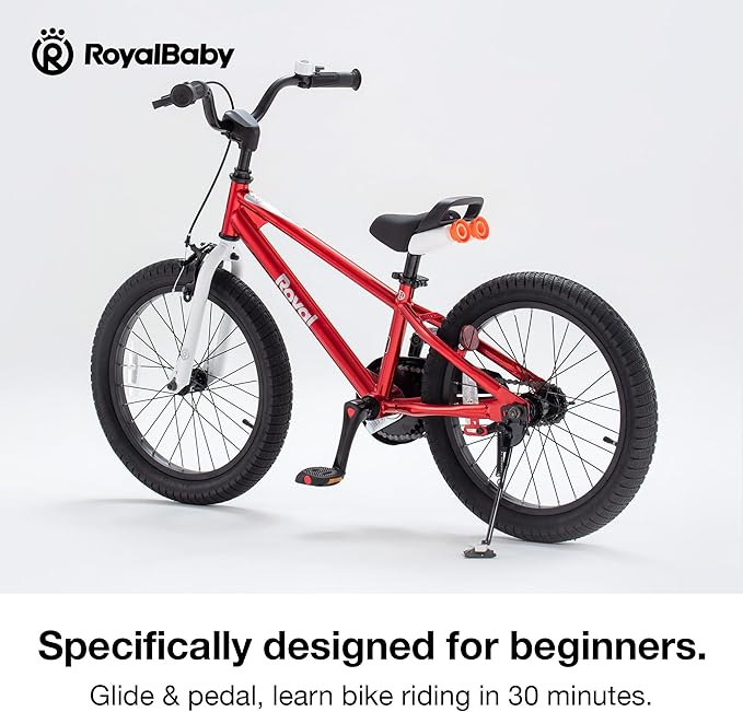 RoyalBaby Kids Bike Freestyle Classic & EZ Balance Pedal Switchable Bicycle, 12 14 16 18 Inch, 3-10 Years Toddler to Big Kids