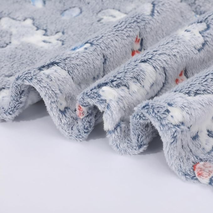 Viviland Kids Throw Blanket Glow in The Dark, Dinosaur Toddler Blankets for Boys, Soft Warm Lightweight Plush Throw Blanket Fleece for Sofa Chair Couch Bed Gift for Kids, 30" x 40"