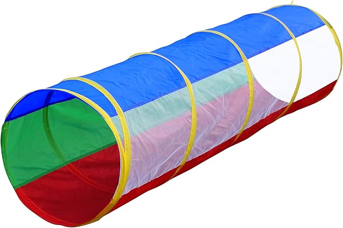 Hide N Side 6ft Crawl Through Play Tunnel Toy, Pop up Tunnel for Kids Toddlers Dogs Babies Infants & Children Gift Indoor & Outdoor Action Toy Tunnel