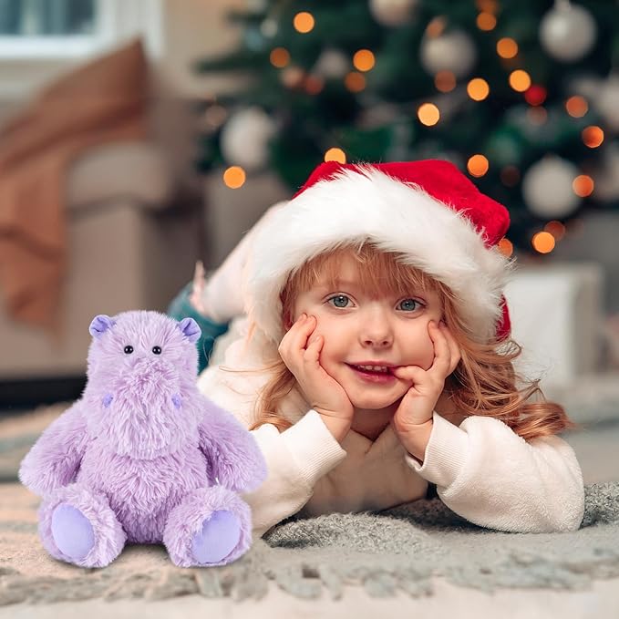 Warmable Hippo Stuffed Animals, Microwavable Stuffed Animal Heating Pads for Period & Stress Relief, Heatable & Coolable Hippopotamus Plush Toy, Cute Plushies Gifts for Kids & Women