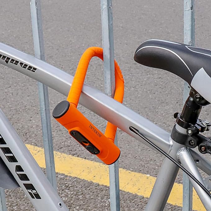 Bike U Lock Heavy Duty Bike Lock Bicycle Lock, 16mm U Lock and 3ft / 5ft / 6ft Length Security Cable with Sturdy Mounting Bracket for Bicycle, Motorcycle and More