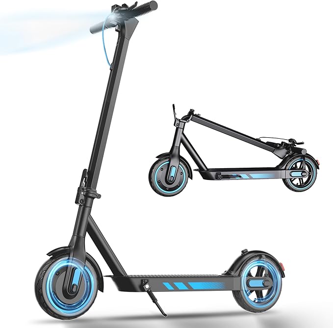 Electric Scooter Adults, 500/600W Motor, 28 MPH Top Speed,10" Vacuum Big Tires, Foldable E-Scooter with App Control & Disc Braking System for Smart APP Contro