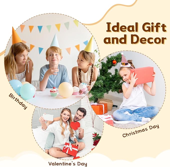 Tezituor 52in Giant Teddy Bear Stuffed Animal, Light Brown Big Teddy Bears Plush Gifts for Girlfriend, Kids, Life Size Large Cute Soft Bear Plush Toys Gift for Valentine’s Day, Christmas, Birthday