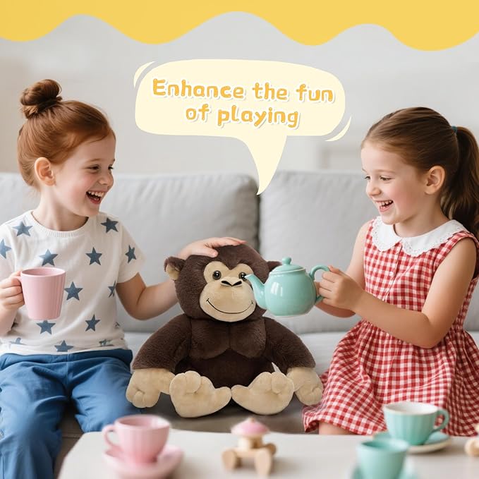 Tezituor 3 Packs Gorilla Stuffed Animals, Orangutan Plush Toy Gifts for Kids 12 Inches