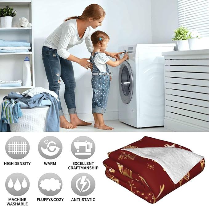 TEHALK Kids Dinosaur Glow Blanket - Soft Fleece 50"x60" For Boys & Girls