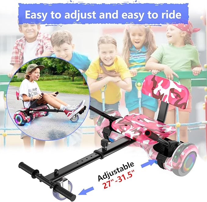 LIEAGLE Hoverboard, 6.5" Self Balancing Scooter Hover Board with Bluetooth Wheels LED Lights for Kids Adults