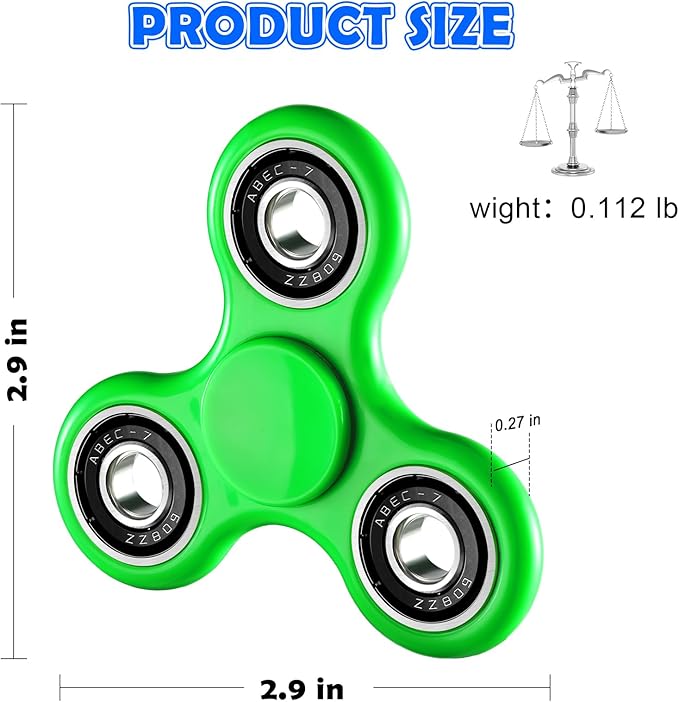 SCIONE Fidget Spinners 5 Pack - Fidget Toys Sensory Stress Relief Toys for Adults & Kids, Anxiety Reducing Fidget Spinners, Goodie Bag Stuffers for Students, Stress Relief Toys for Calming Down