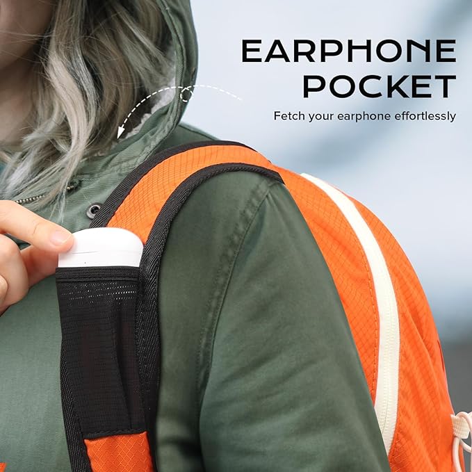 15L Water-resistant Hiking Daypack, Small Backpack Travel Outdoor, Lightweight Day Pack with Tool Loops