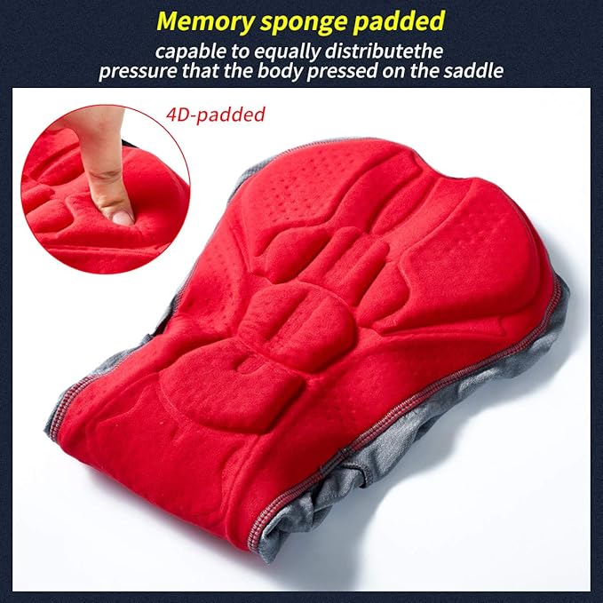 XGC Men's Cycling Underwear Shorts with High-Density High-Elasticity and Highly Breathable 4D Gel Padded