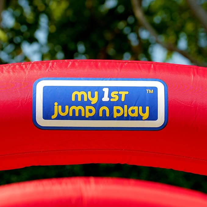 Sportspower™ My 1st Jump N Play™ Inflatable Bounce House with Large Slide & Anchors, Ages 3-8, Heavy Duty, ASTM Certified, on Included Blower