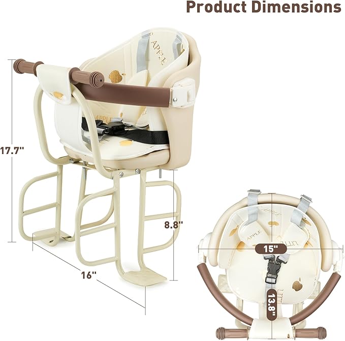 Kid's Bike seat Rear Child Carrier Bike Chair for Bicycle Kids seat for Children 2~4 Years,Weight 55 lbs