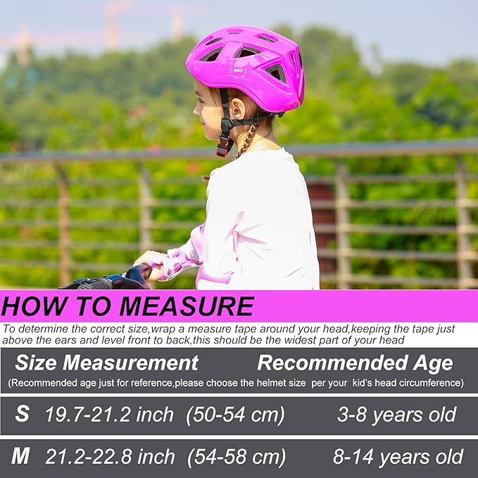 Kids Bike Helmet,2 Sizes Adjustable for Youth Child Boys & Girls Ages 3-5-8-14,Ventilation and Multi-Sport for Bicycle Scooter Skate