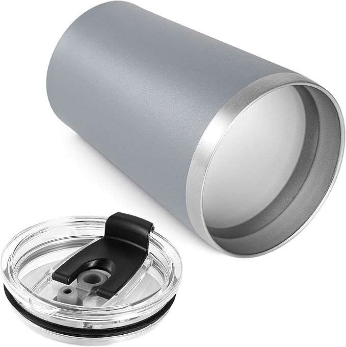 VEGOND 12oz Tumbler Stainless Steel Tumbler bulk Vacuum Insulated Double Wall Travel Tumbler with Lid and Straw Reusable Tumbler, Grey 6 Pack