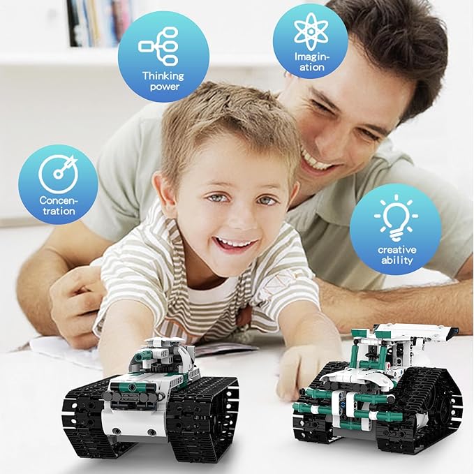 Technique Car Building Blocks Set, 13in1 Remote & APP Control Tracked Racer/Robot/Truck/Tank/Plane, STEM Kits for Kids Age 8-10, Building Toy Gifts for Boys Girls 8-16, (550 PCS)