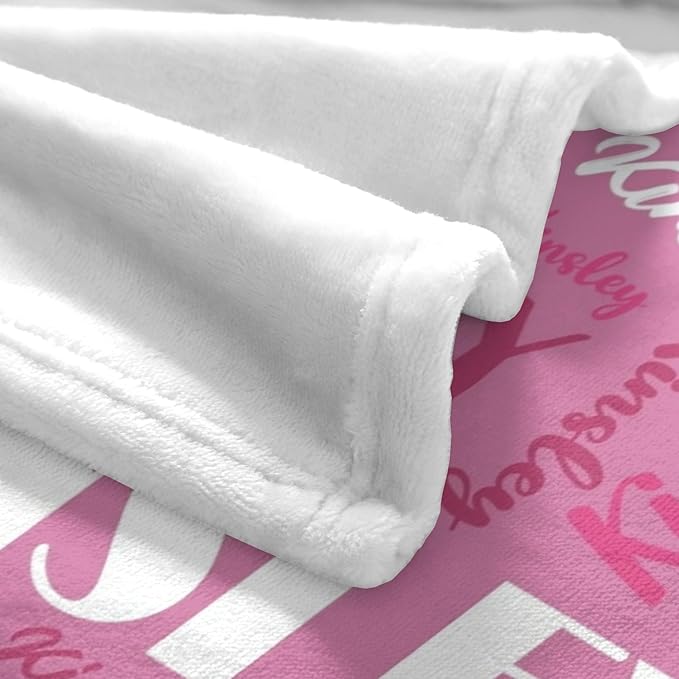 Name Blanket Personalized Blanket for Adult Kids Flannel Customize Throw Blanket Custom (Color 06, 30 x 40 Inches)